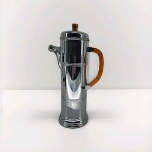 Vintage Farber Bros Krome-Kraft Art Deco Cocktail Shaker Butterscotch Bakelite